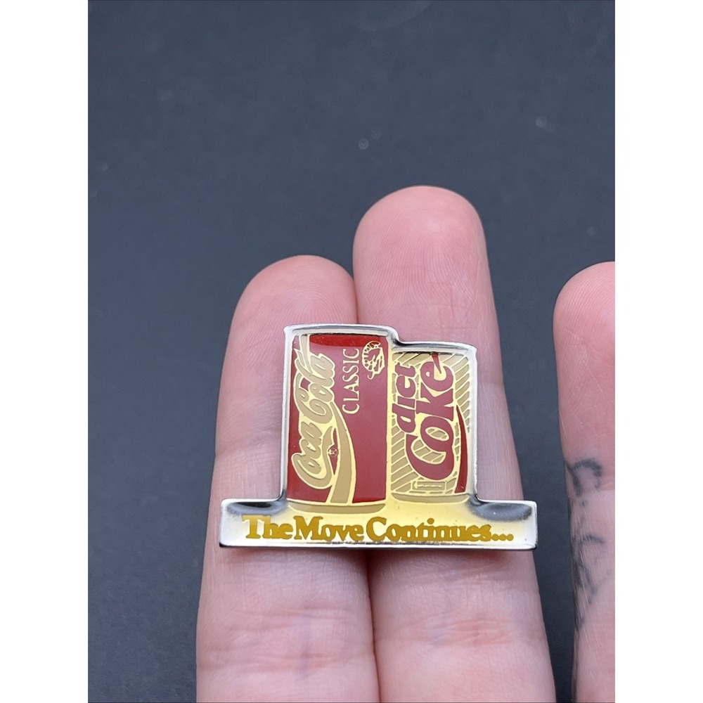 Coke Coca-Cola Diet Coke Cans The Move Continues Lapel Hat Pin